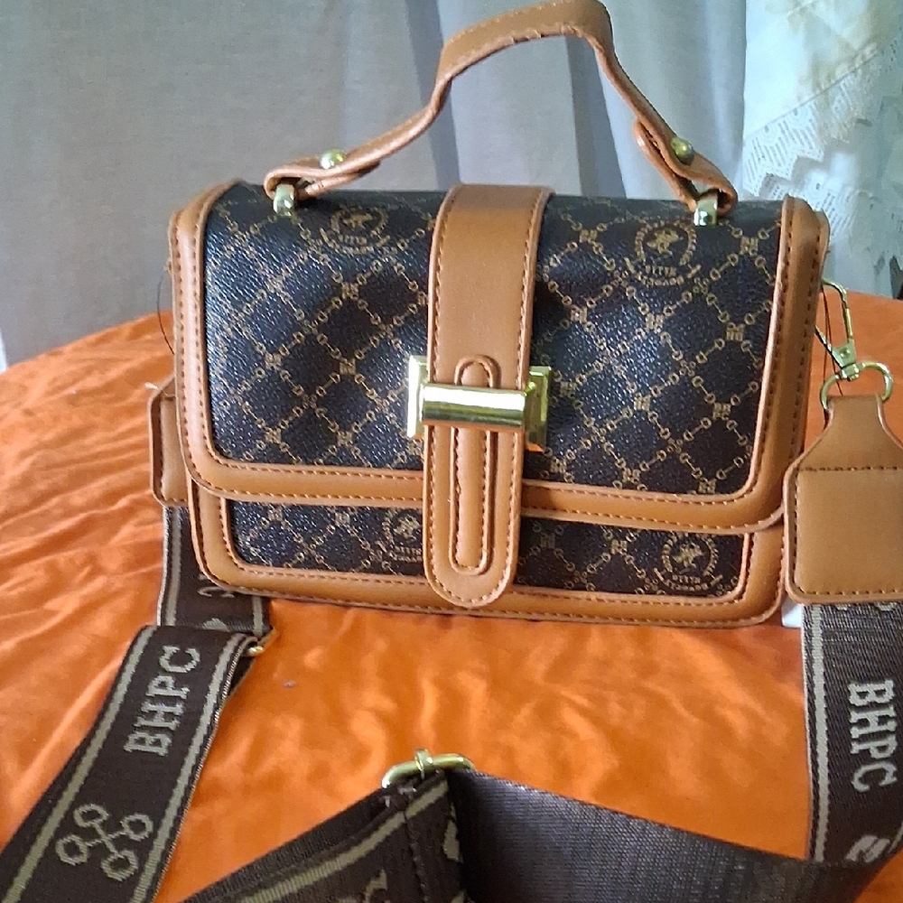 Brown and Black Crossbody Bag